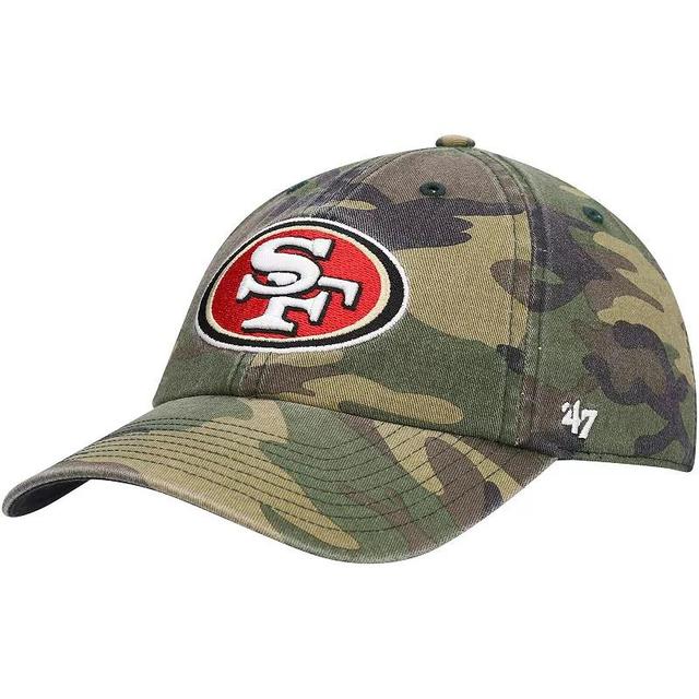 Mens 47 Camo San Francisco 49ers Woodland Clean Up Adjustable Hat Product Image