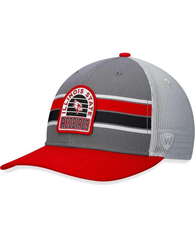 Mens Top of the World Gray Illinois State Redbirds Aurora Trucker Adjustable Hat - Gray Product Image