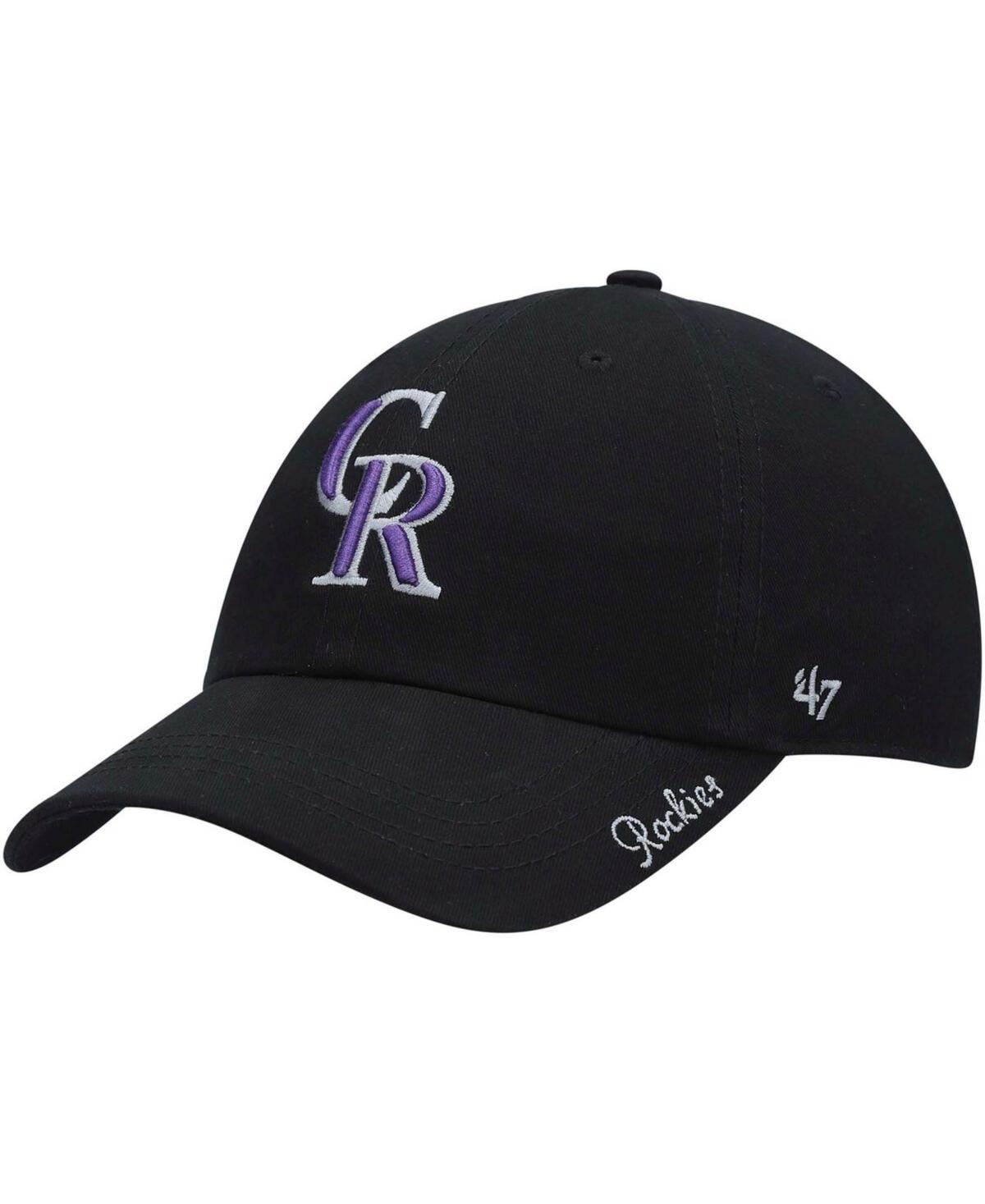 Womens Black Colorado Rockies Team Miata Clean Up Adjustable Hat Product Image