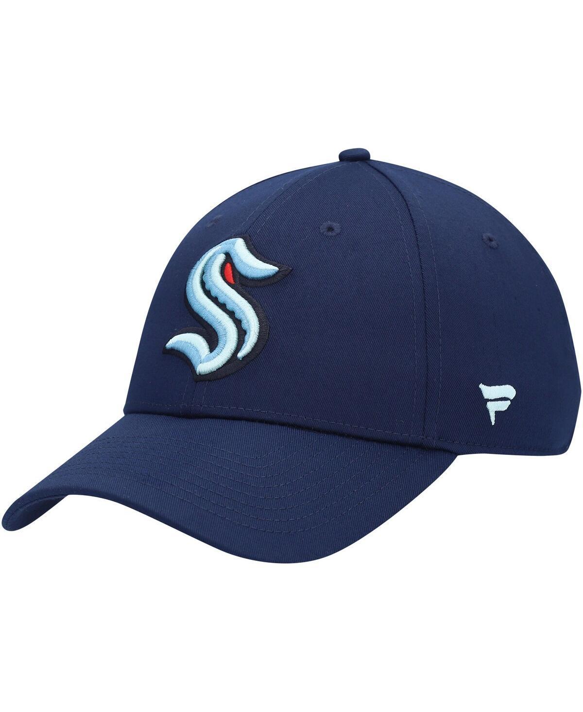 Mens Fanatics Deep Sea Blue Seattle Kraken Core Adjustable Hat Product Image