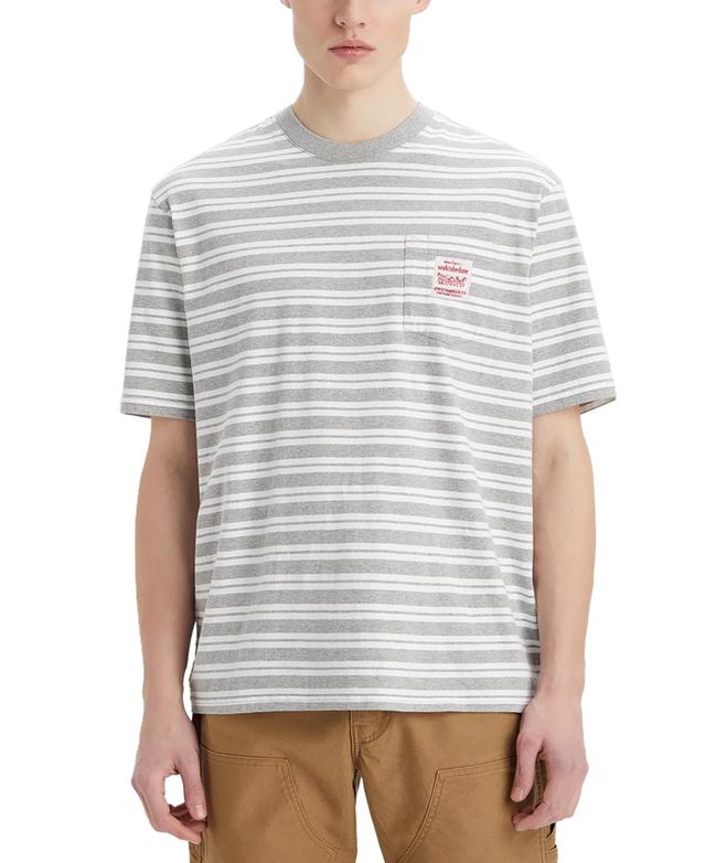 Levis Mens Workwear Relaxed-Fit Stripe Pocket T-Shirt, Created for Macys Product Image