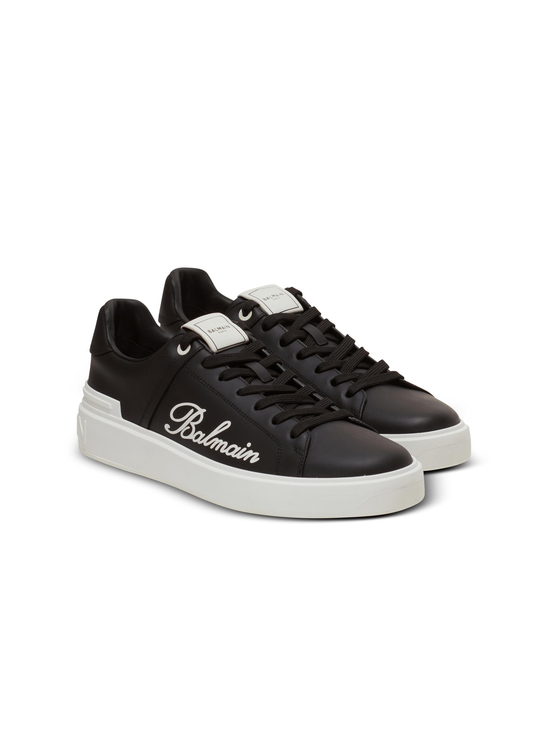 B-Court Balmain Signature calfskin sneakers Product Image