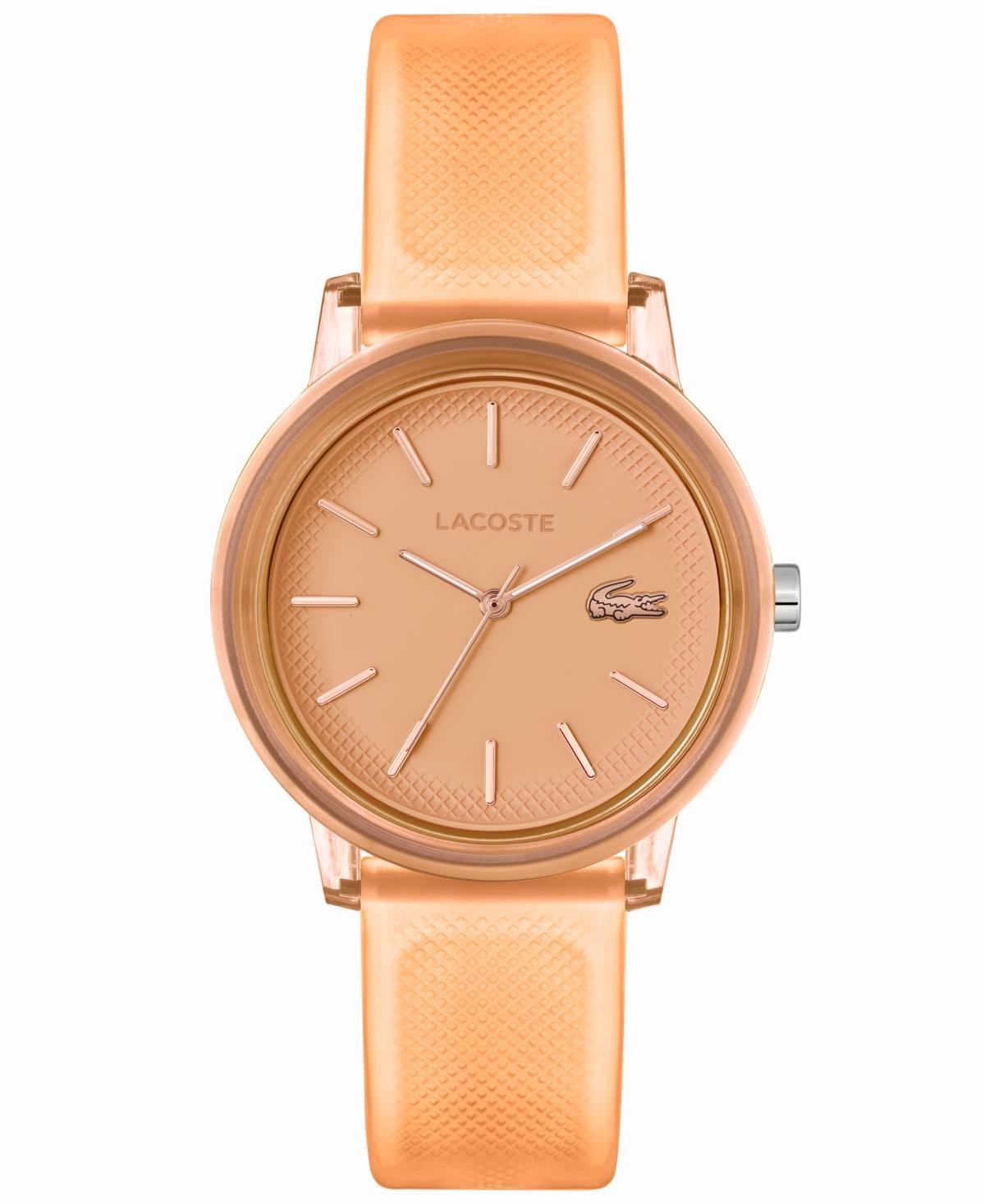 Lacoste Womens 12.12 Analog Orange Silicone Strap Watch Product Image