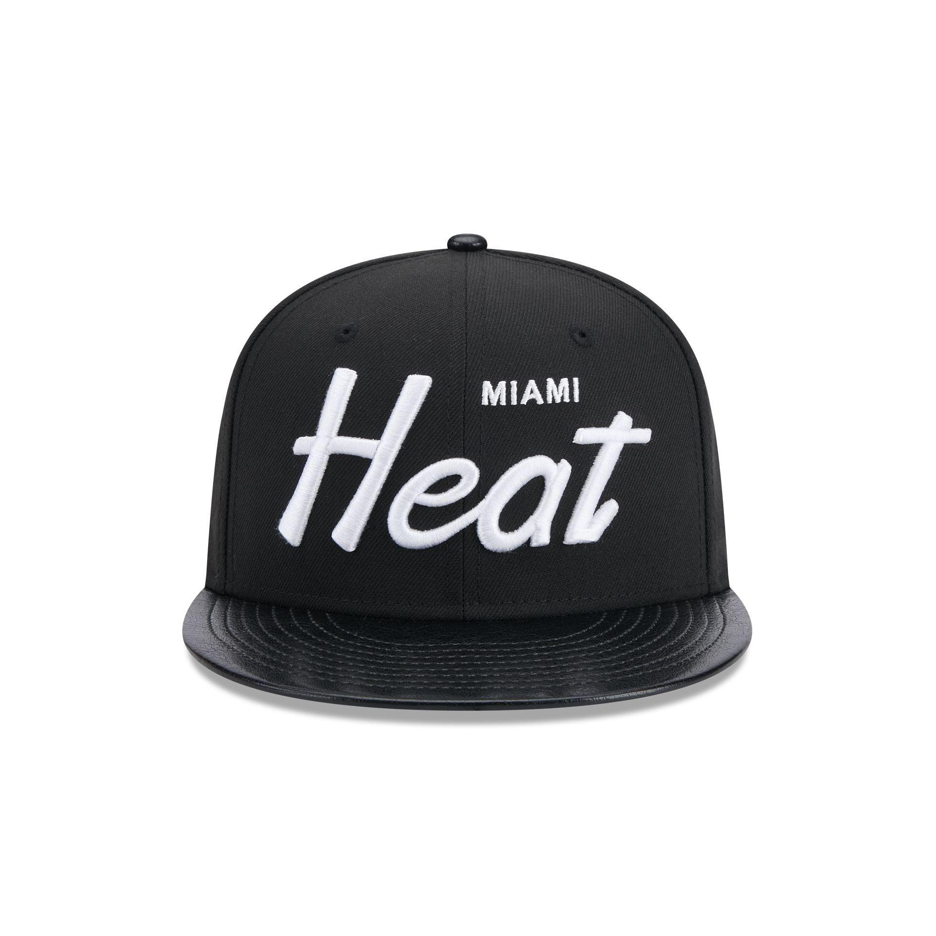 Miami Heat Faux Leather Visor 9FIFTY Snapback Male Product Image