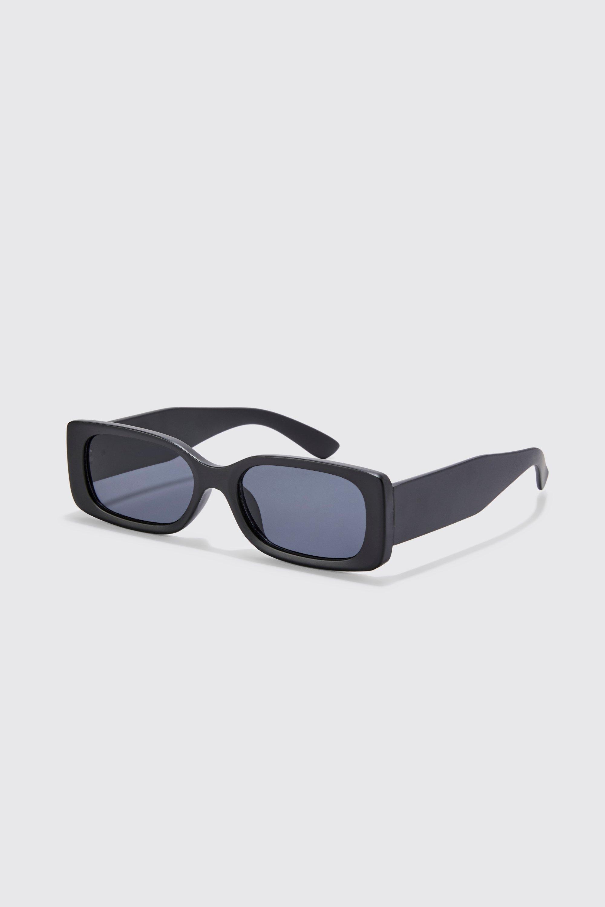 Rectangle Matte Sunglasses | boohooMAN USA Product Image