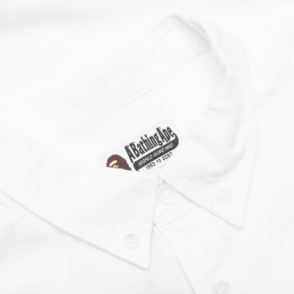 Ape Head One Point Oxford Shirt - White Male Product Image