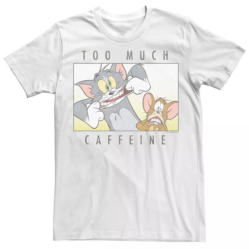 Big & Tall Tom And Jerry Too Much Caffeine Graphic Tee, Mens Product Image