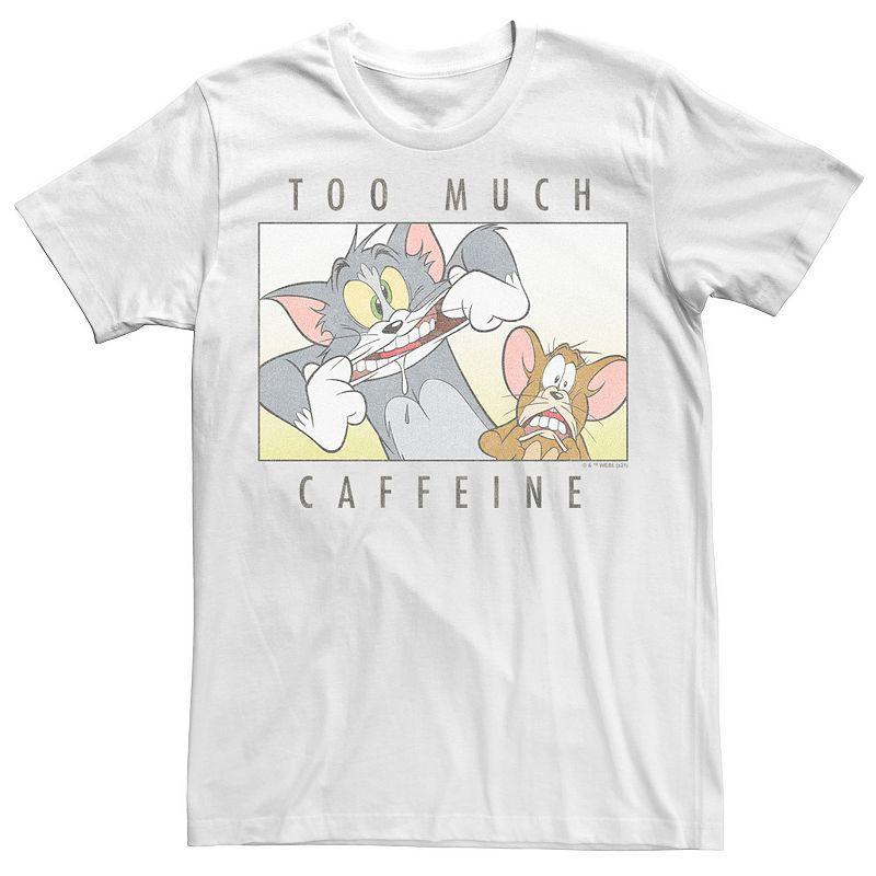 Big & Tall Tom And Jerry Too Much Caffeine Graphic Tee, Mens Product Image