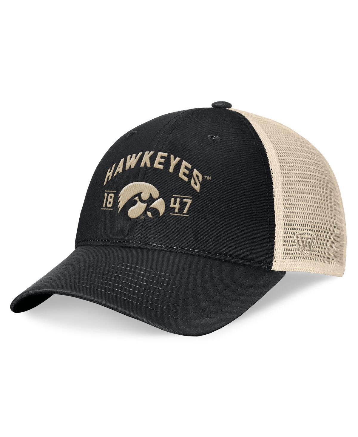 Top of the World Mens Black Iowa Hawkeyes Heritage Waylon Trucker Adjustable Hat - Black Product Image