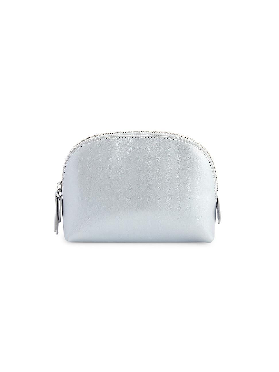 Womens Compact Leather Cosmetic Bag Product Image