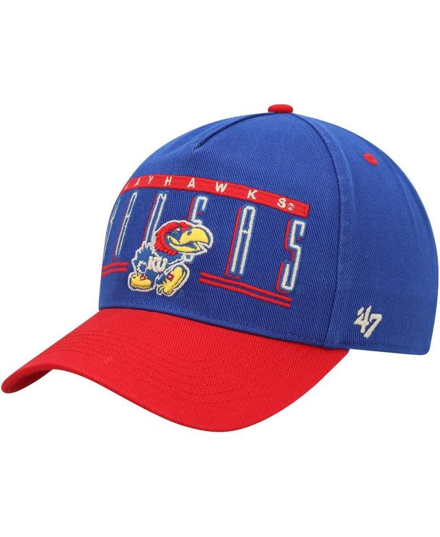 Mens 47 Royal Kansas Jayhawks Double Header Hitch Adjustable Hat Product Image