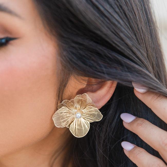 Floral Stud Earrings Product Image