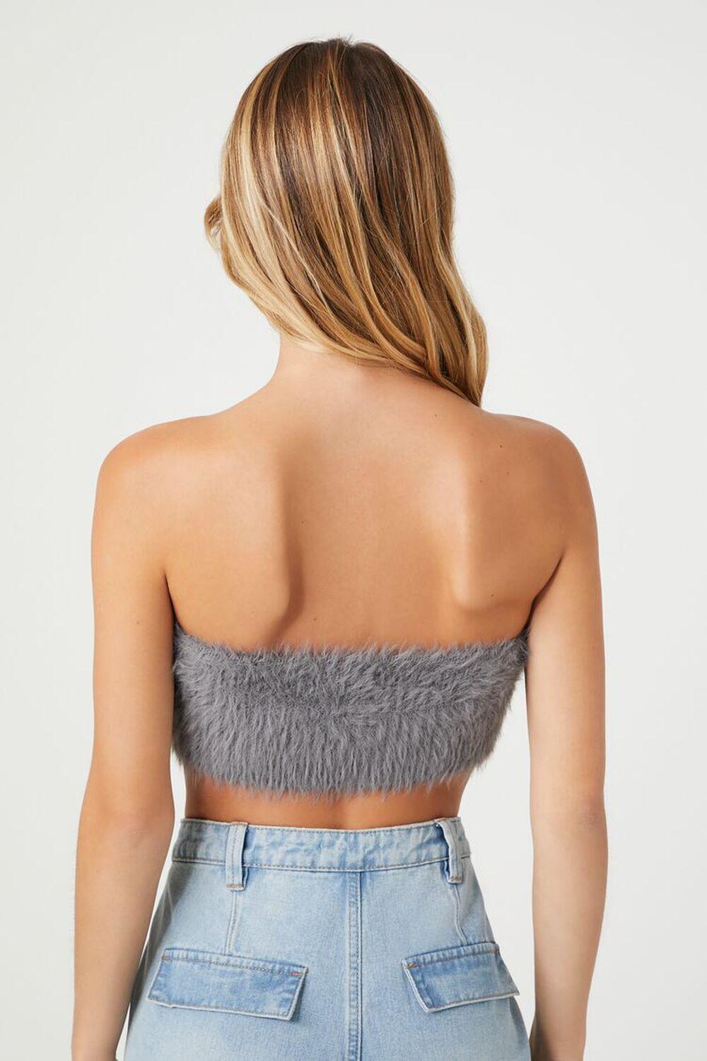 Faux Fur Cropped Tube Top | Forever 21 Product Image