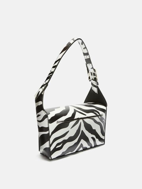 ''7/7'' black and white shoulder bag Product Image