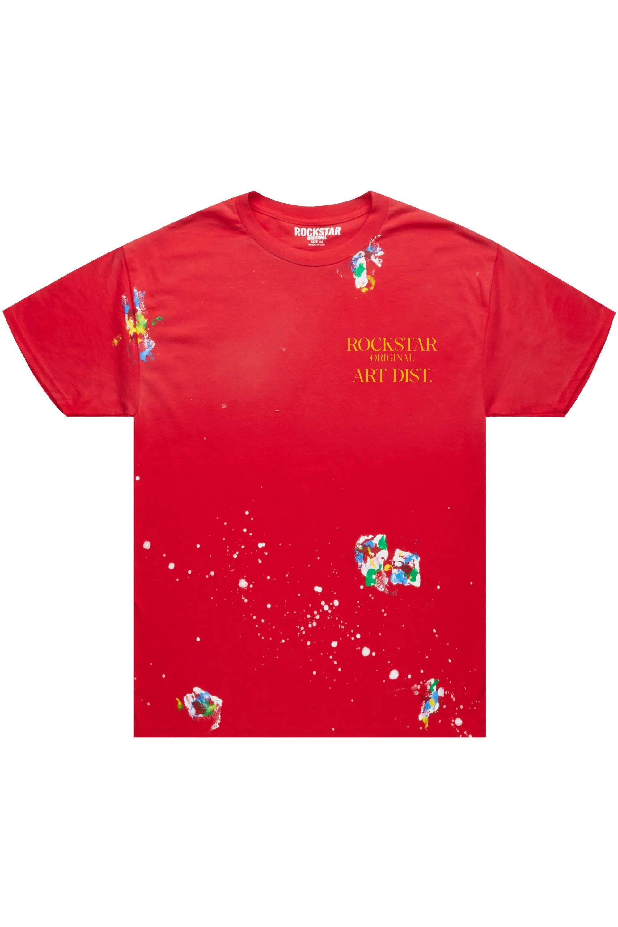 Palmer Red/Yellow Graphic T-Shirt Male Product Image