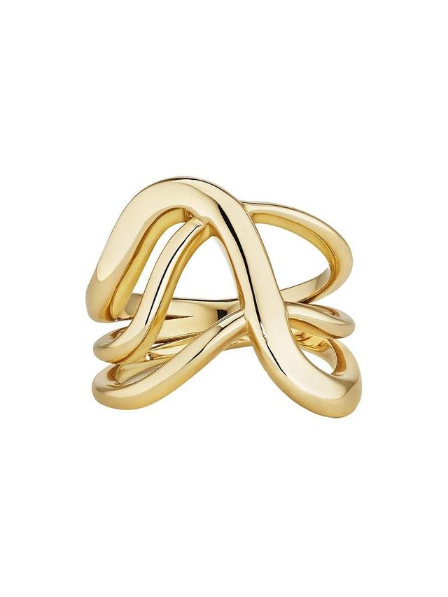 Womens Coup De Coeur 14K Yellow Gold Triple Crisscross Ring Product Image