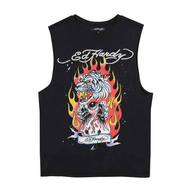 Fire Tiger Mens Cut Off Tee Product Image