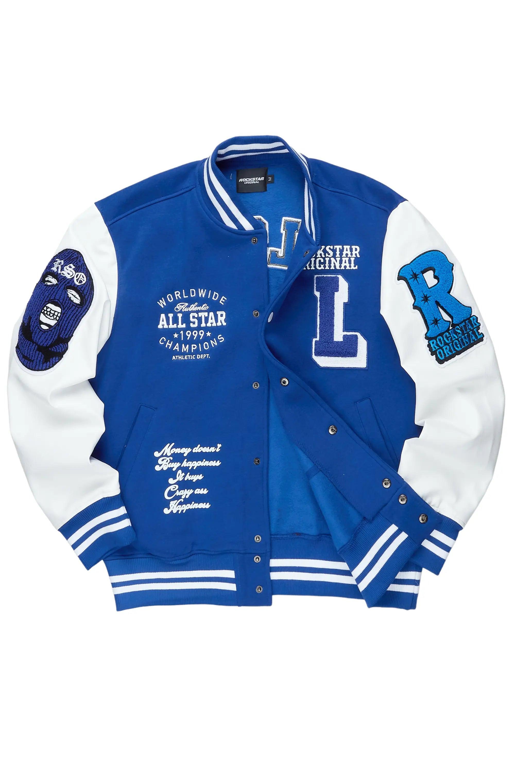 Castillo Royal Blue Varsity Jacket Male Product Image