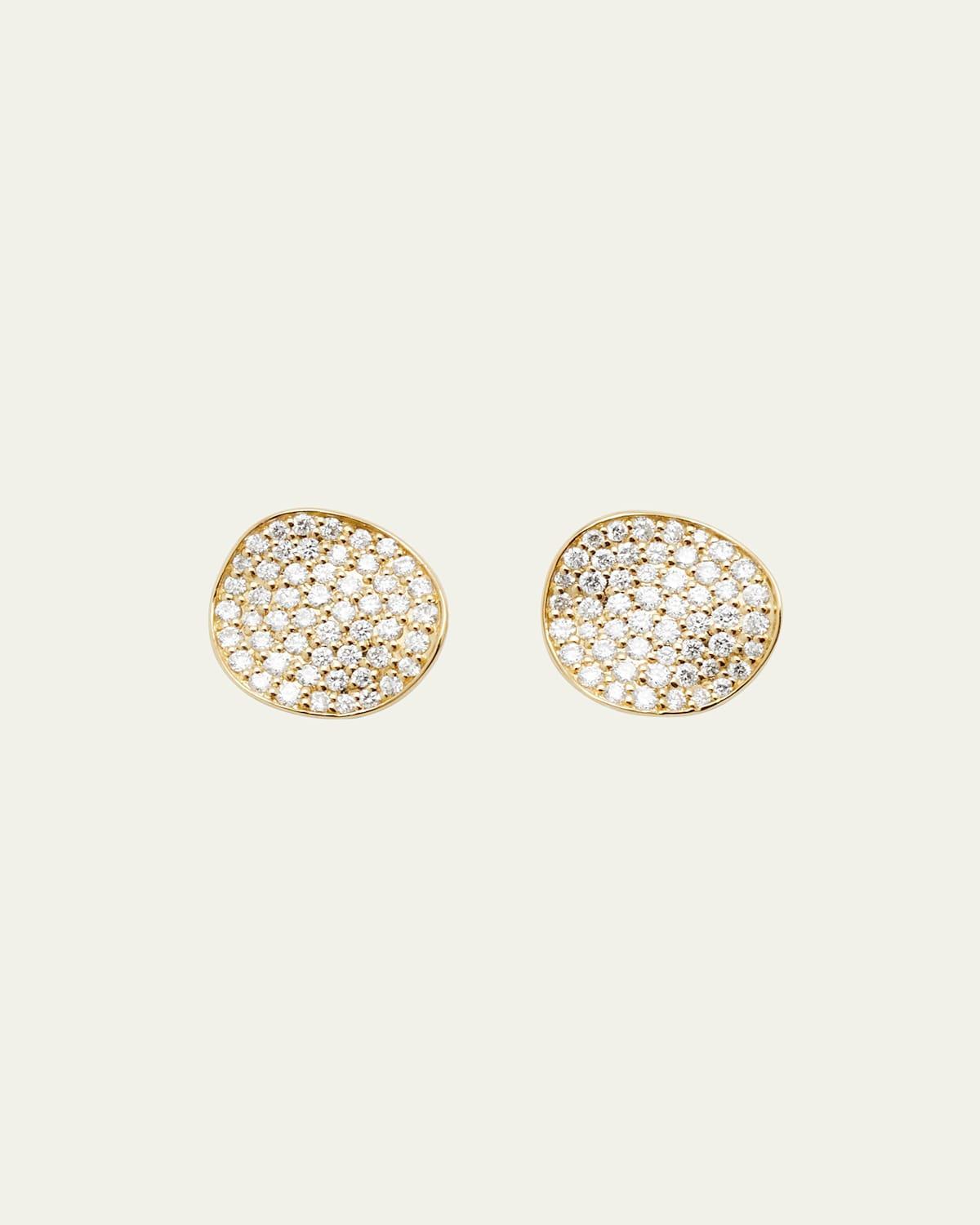 Womens Stardust Small 18K Yellow Gold & Diamond Pav Flower Stud Earrings - Gold - Gold - Size Small Product Image