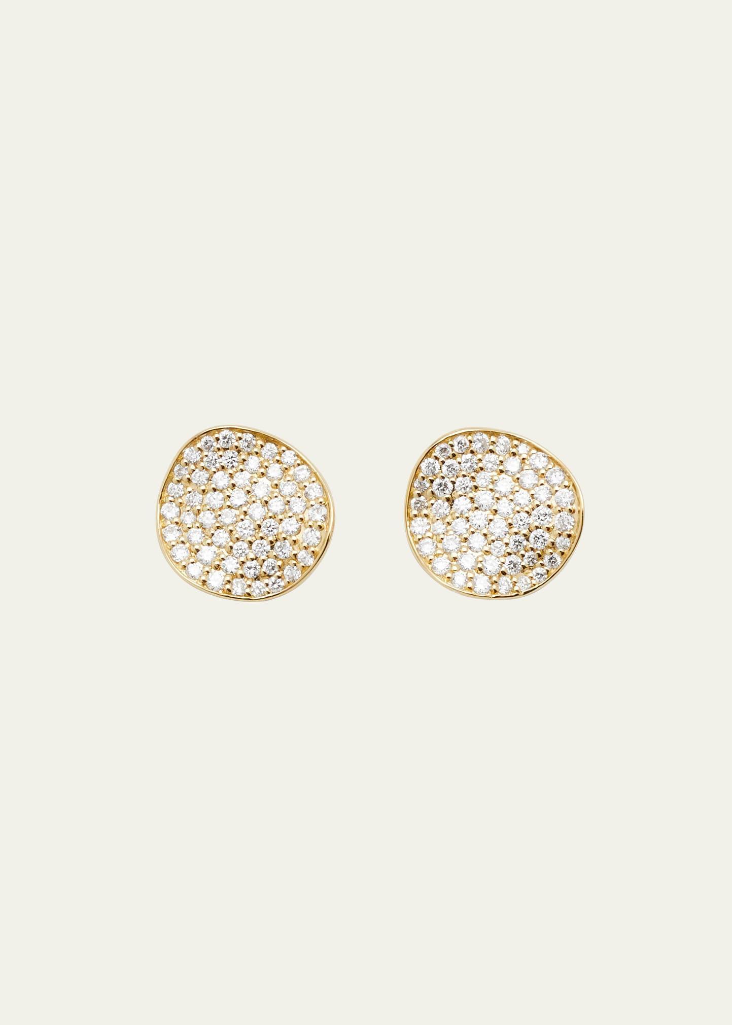 Womens Stardust Small 18K Yellow Gold & Diamond Pav Flower Stud Earrings - Gold - Gold - Size Small Product Image