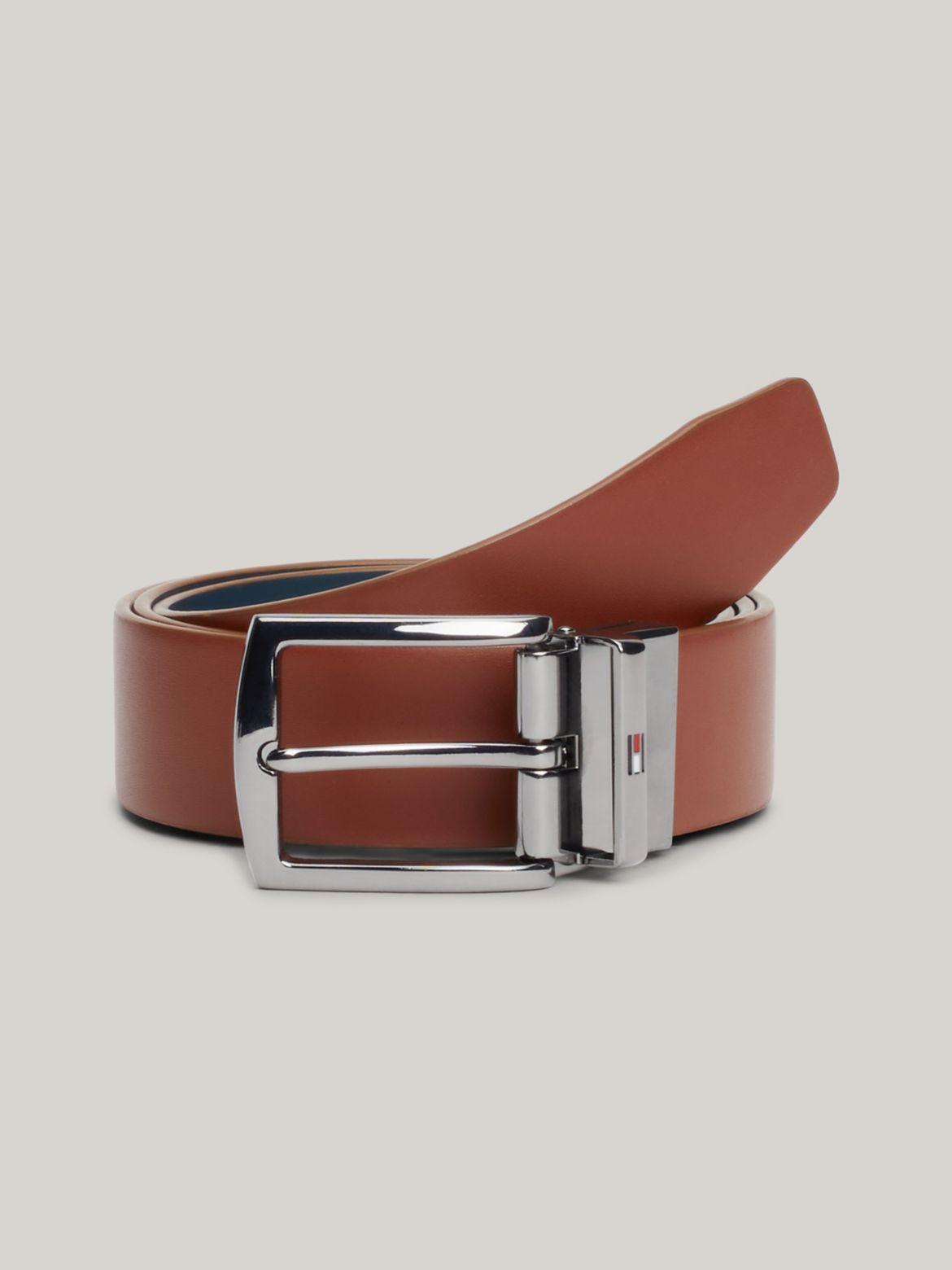 Tommy Hilfiger Men's Flag Logo Leather Belt Product Image