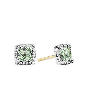 Womens Petite Chtelaine Pav Bezel Stud Earrings With Diamonds Product Image