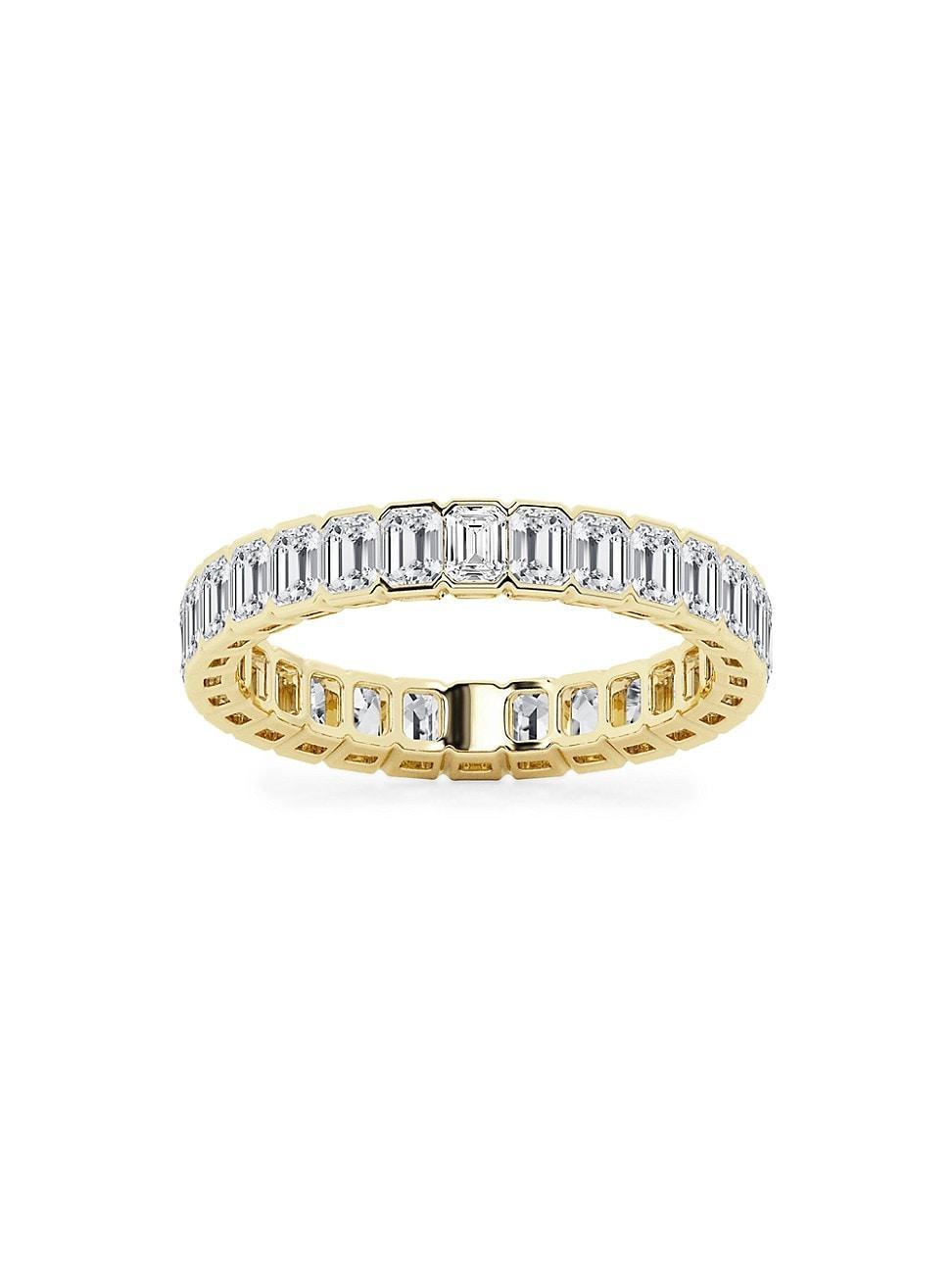 Womens 14K Yellow Gold & Emerald-Cut Lab-Grown Diamond Eternity Band/2.00-5.00 TCW Product Image