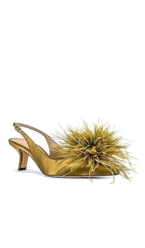 Sam Edelman Womens Bianka Feather Slingback Kitten-Heel Pumps Product Image