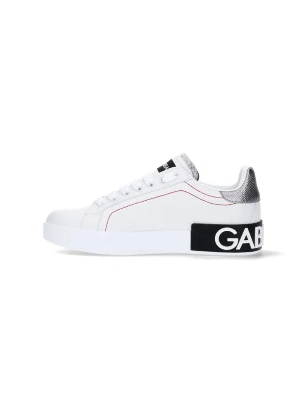 Portofino Leather Sneakers In White Product Image