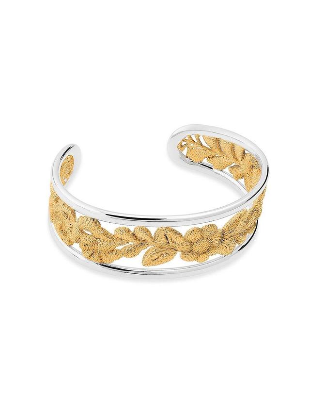 Womens Bordados Small Sterling Silver & Gold Vermeil Cuff Bracelet Product Image