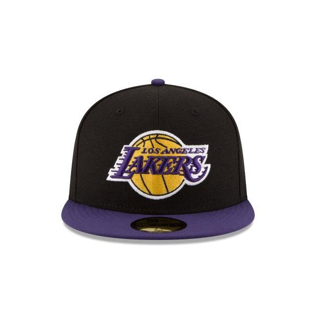 Los Angeles Lakers Black & White 59FIFTY Fitted Hat Male Product Image