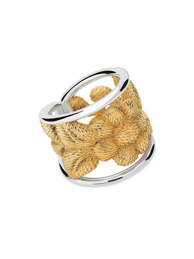 Womens Bordados Sterling Silver & Gold Vermiel Ring Product Image