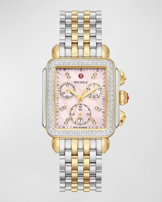 33mm Deco Diamond Two-Tone Bracelet Watch in Country Rose Product Image