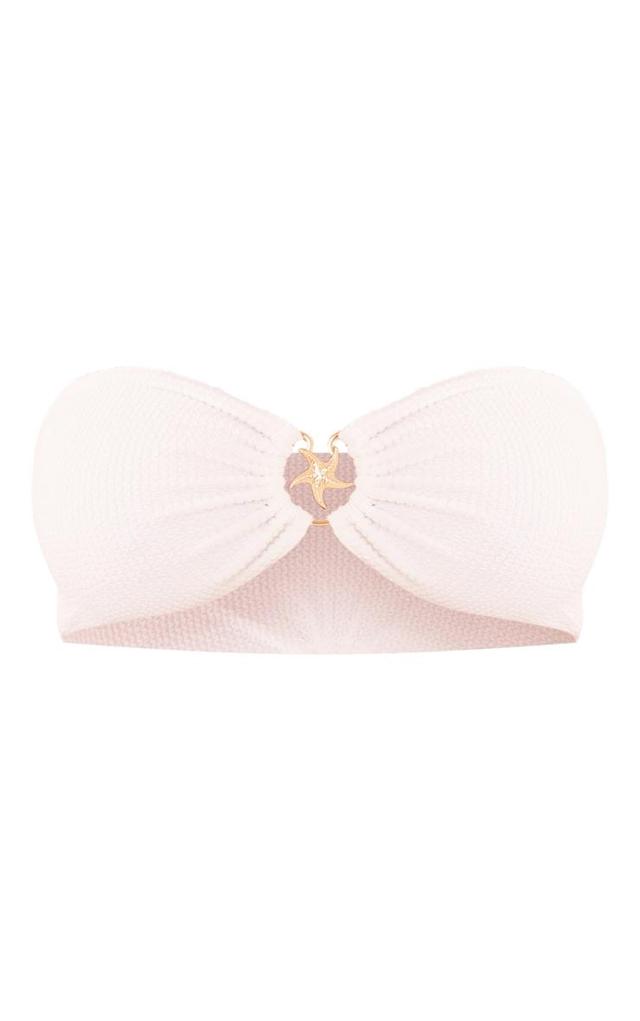 Plus Cream Starfish Trim Crinkle Bikini Top Product Image