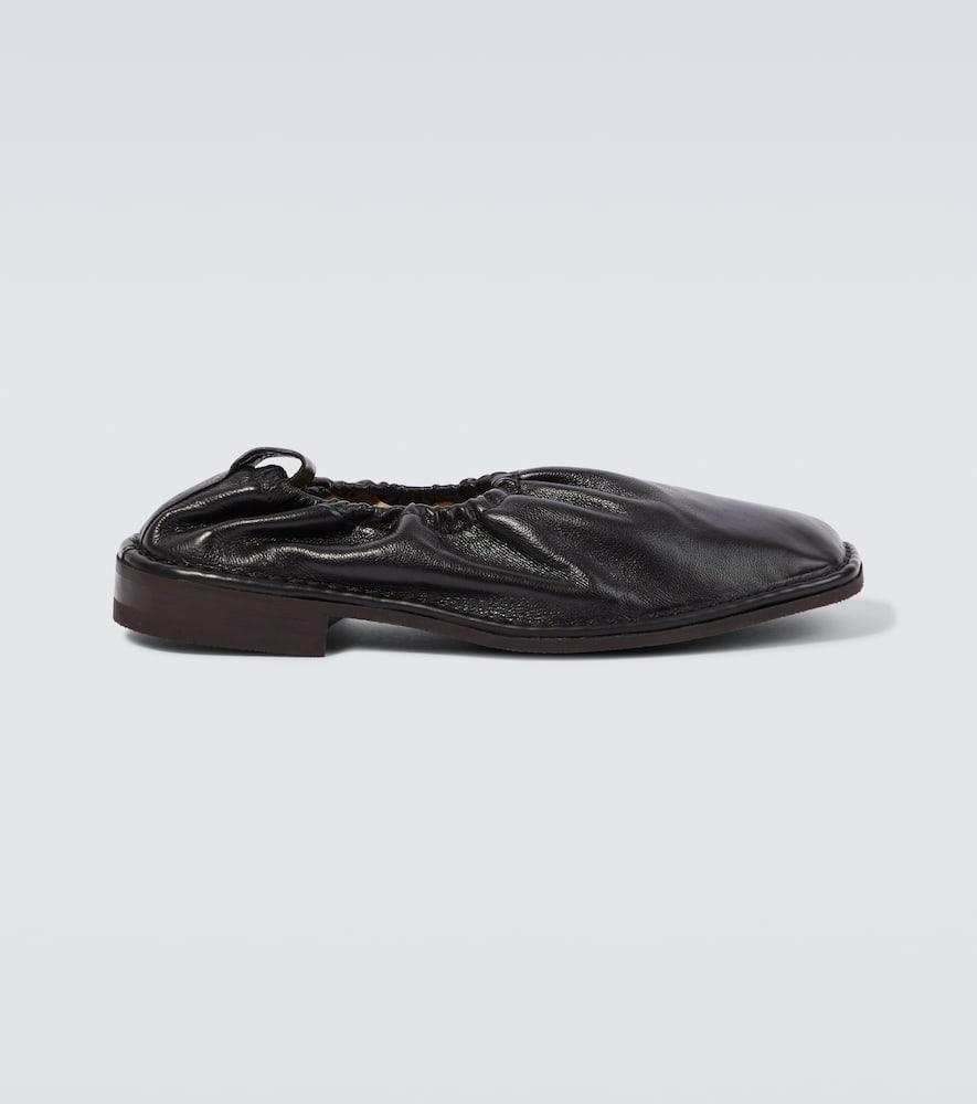 Leather Loafers In Black Product Image