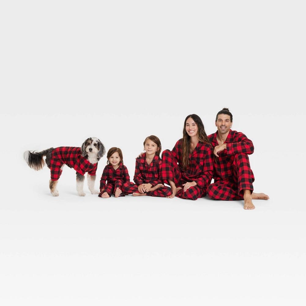 Women's Buffalo Check Flannel Holiday Matching Family Pajama Set - Wondershop™ Red 4X Product Image