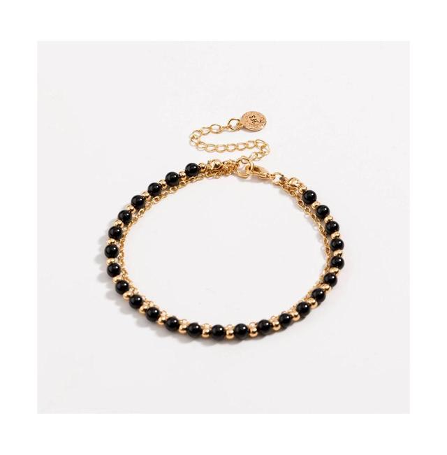 Black Beaded Friendship Bracelet for Women Product Image