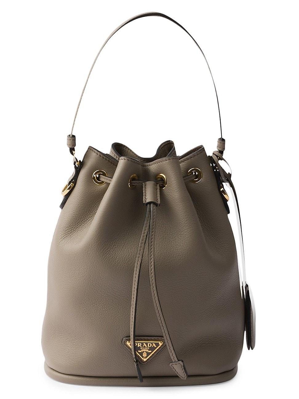 Womens Leather Bucket Mini Bag Product Image