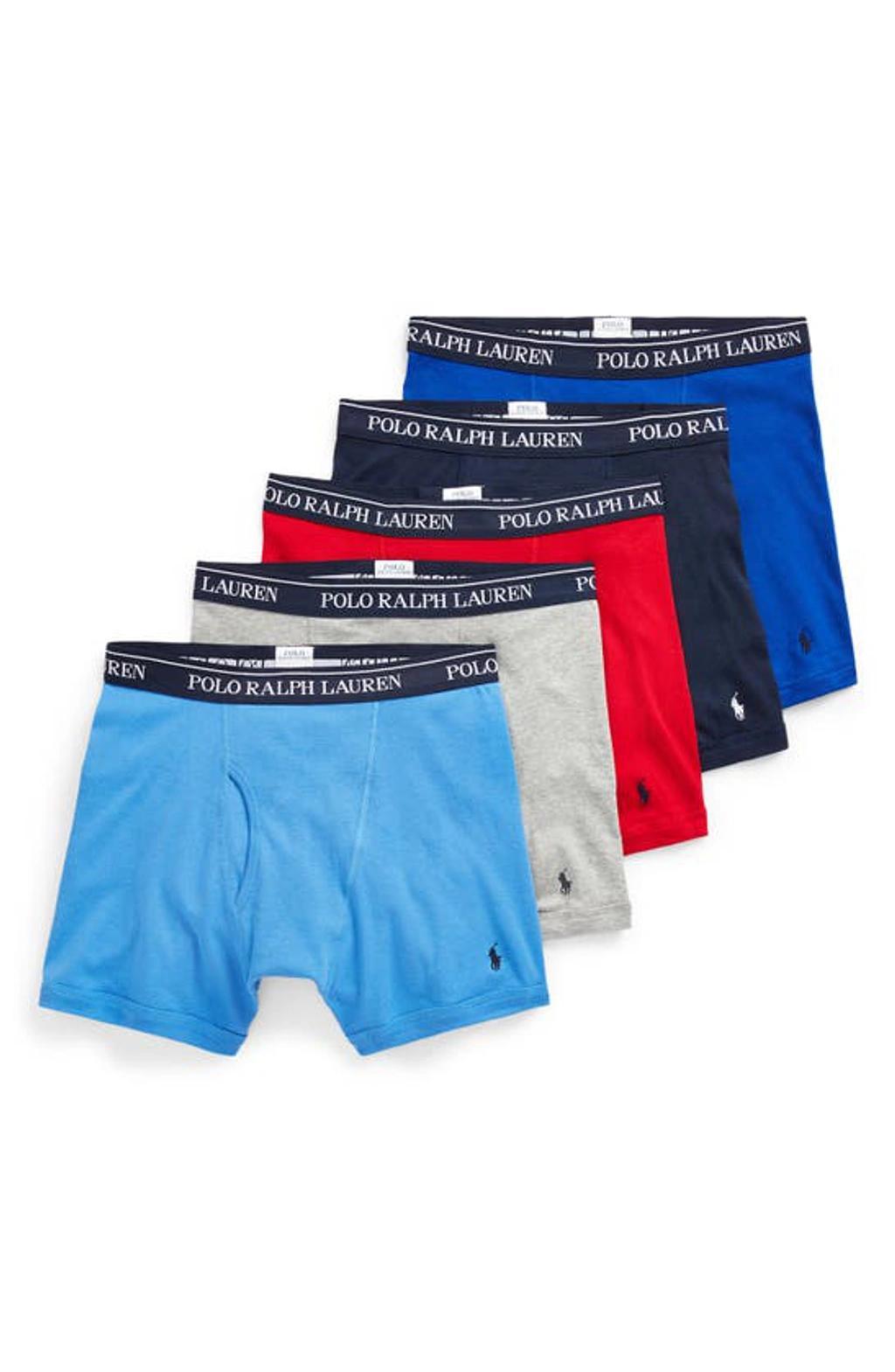 Polo Ralph Lauren 5-Pack Boxer Brief 1) Men's Underwear Product Image