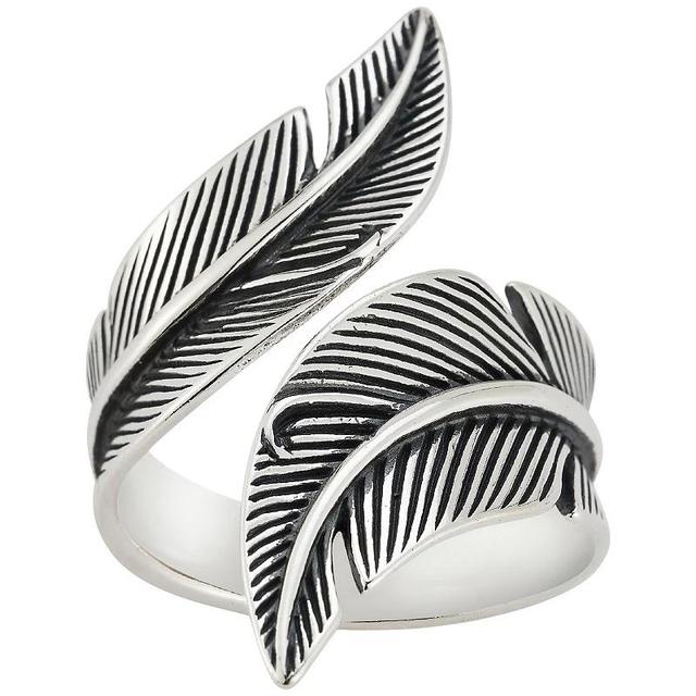 Sunkissed Sterling Sterling Silver Oxidized Feather Ring, Womens Silver Tone Product Image