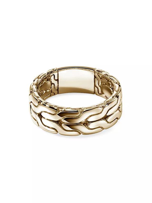 Carved Chain 14K Yellow Gold Band Ring Product Image