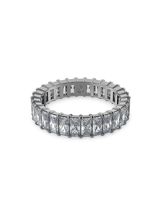 Womens Matrix Ruthenium-Plated & Crystal Eternity Band Product Image