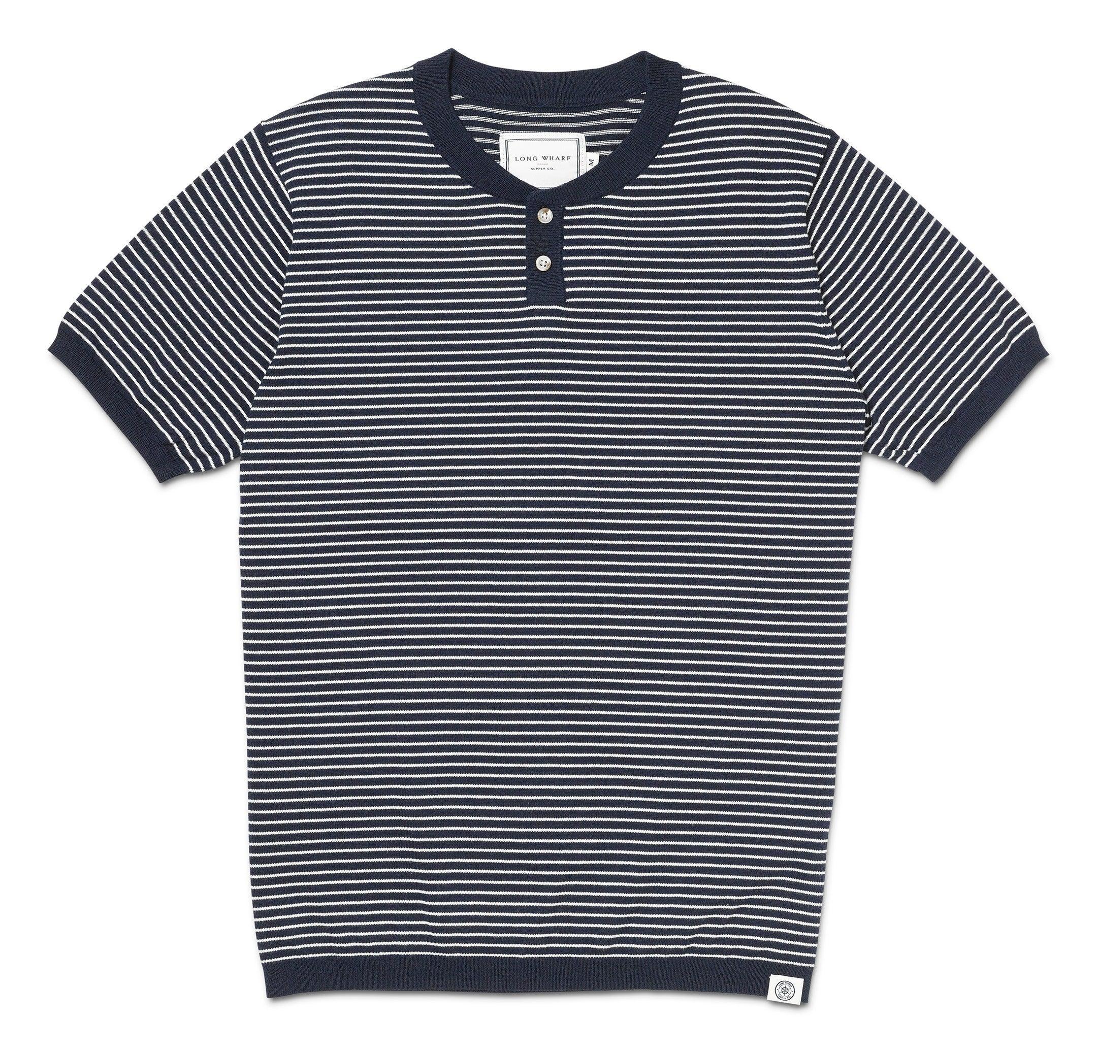 SeaWell™ Striped Knit Henley Tee Male Product Image