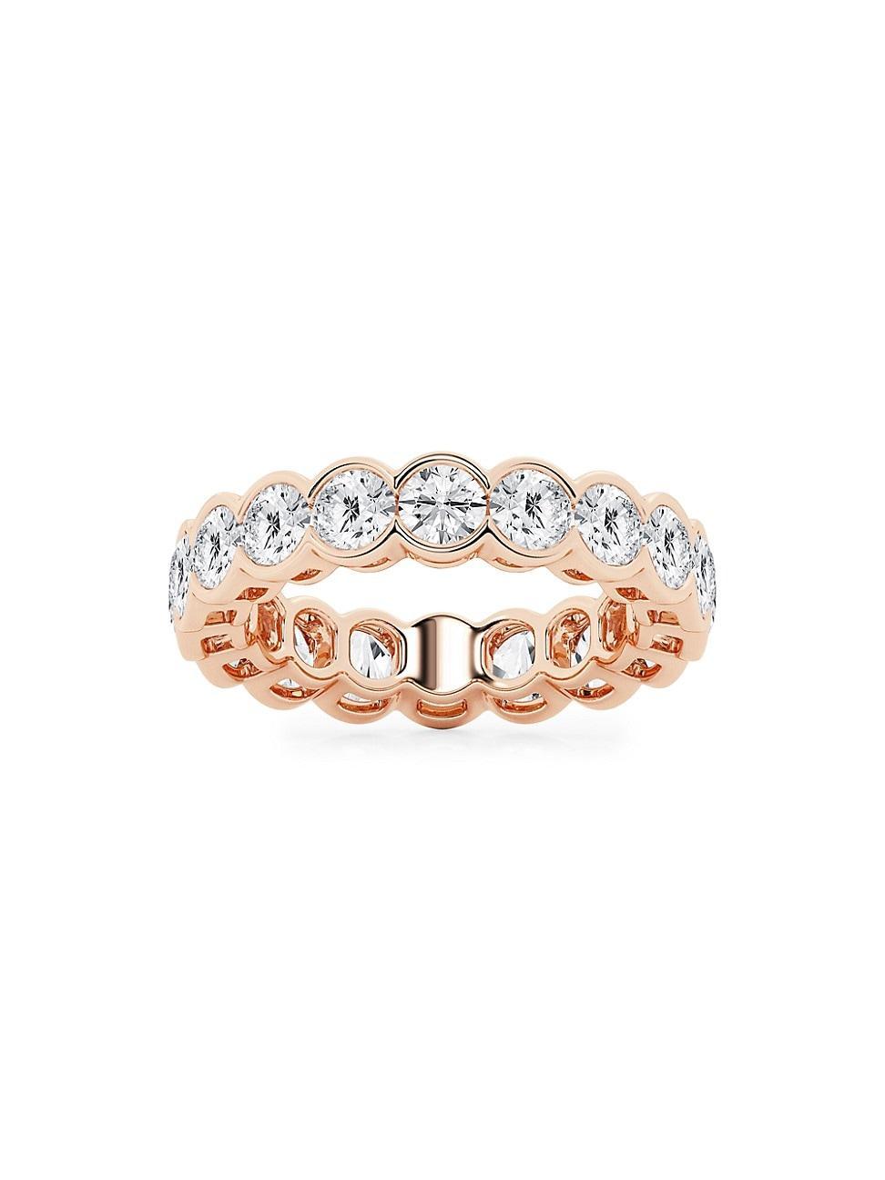 Womens 14K Rose Gold & Round Lab-Grown Diamond Eternity Band/2.00-5.00 TCW Product Image