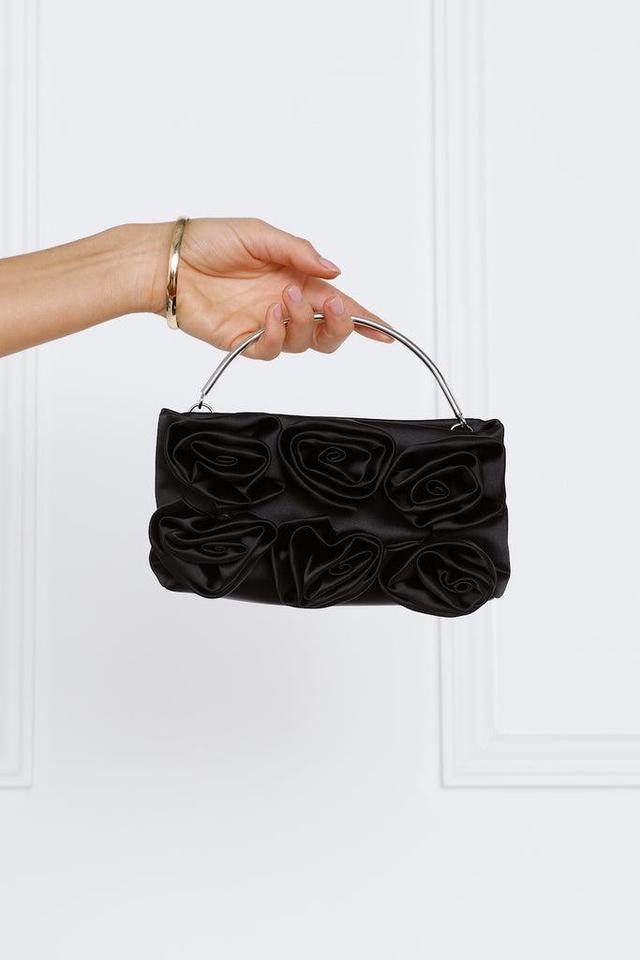 BILLINI Flora Handle Bag Black Satin Product Image