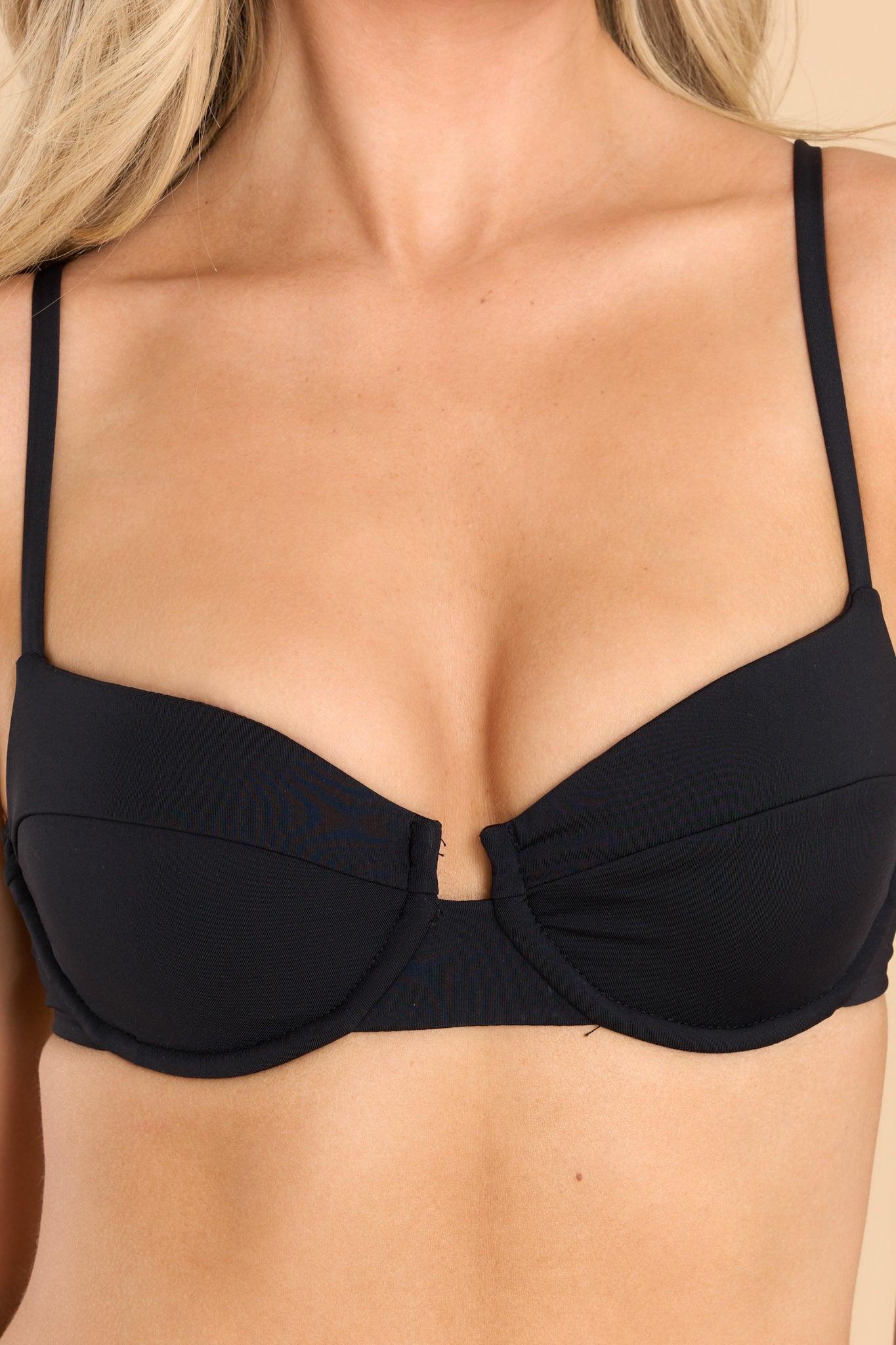 Gigi Black Bikini Top Swimwear Product Image