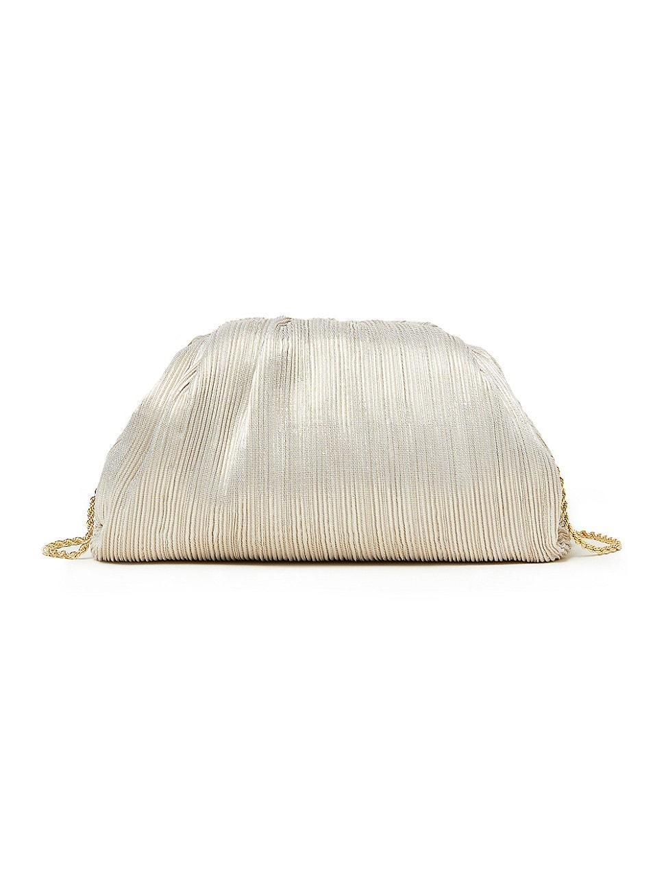 Womens Bailey Pleated Metallic Frame Clutch Product Image