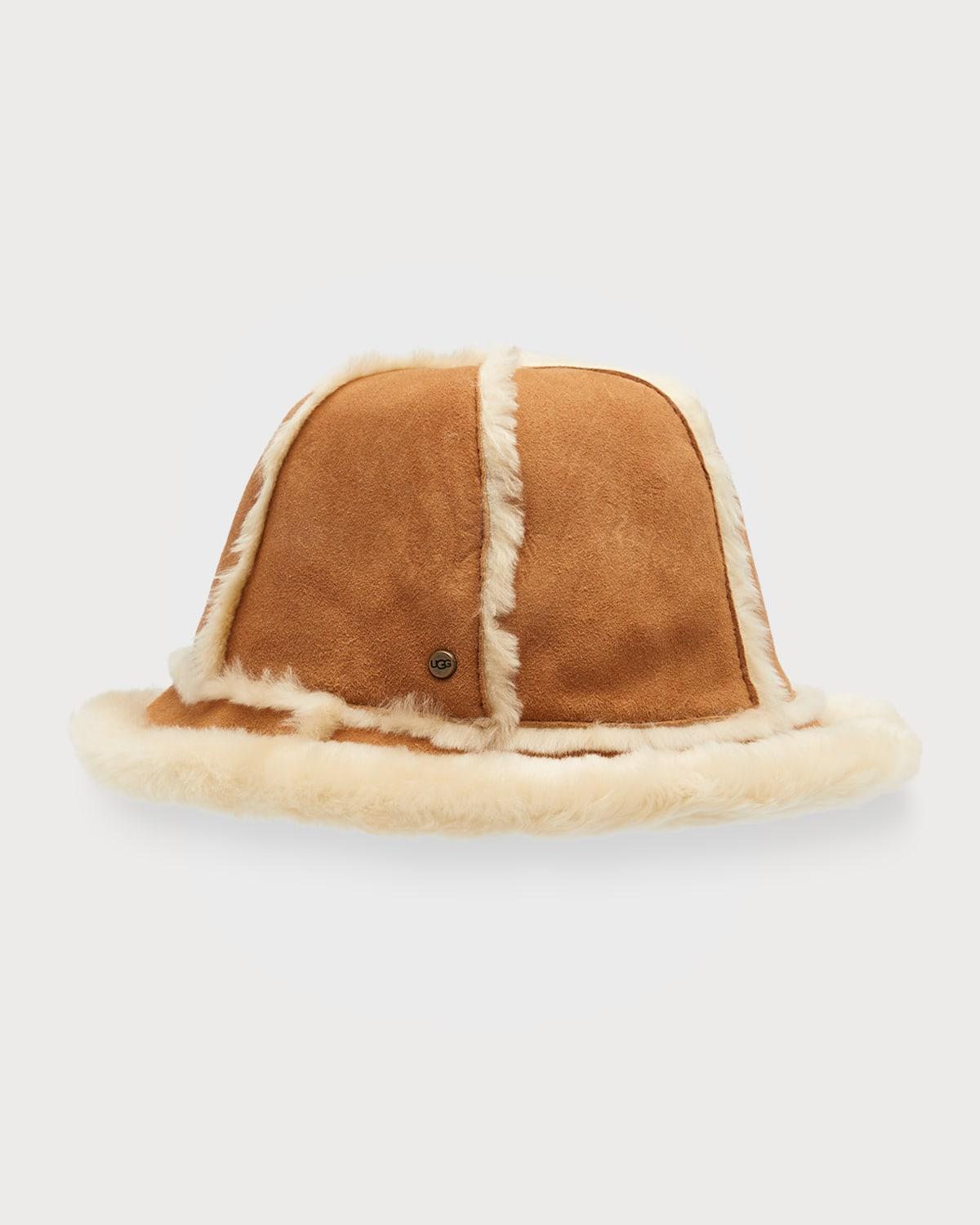 Sheepskin & Shearling Paneled Bucket Hat product image