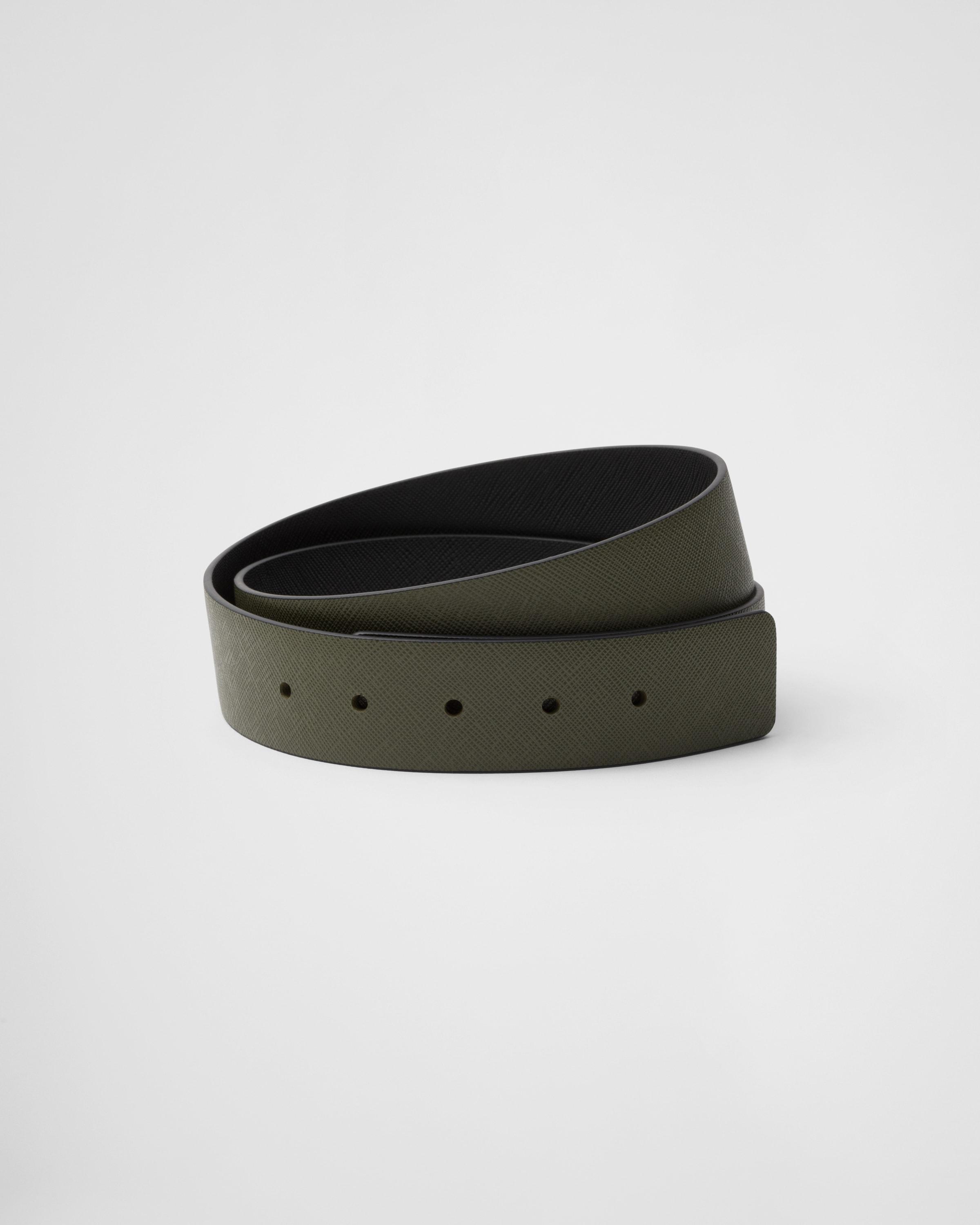 Reversible Saffiano leather belt strap Product Image