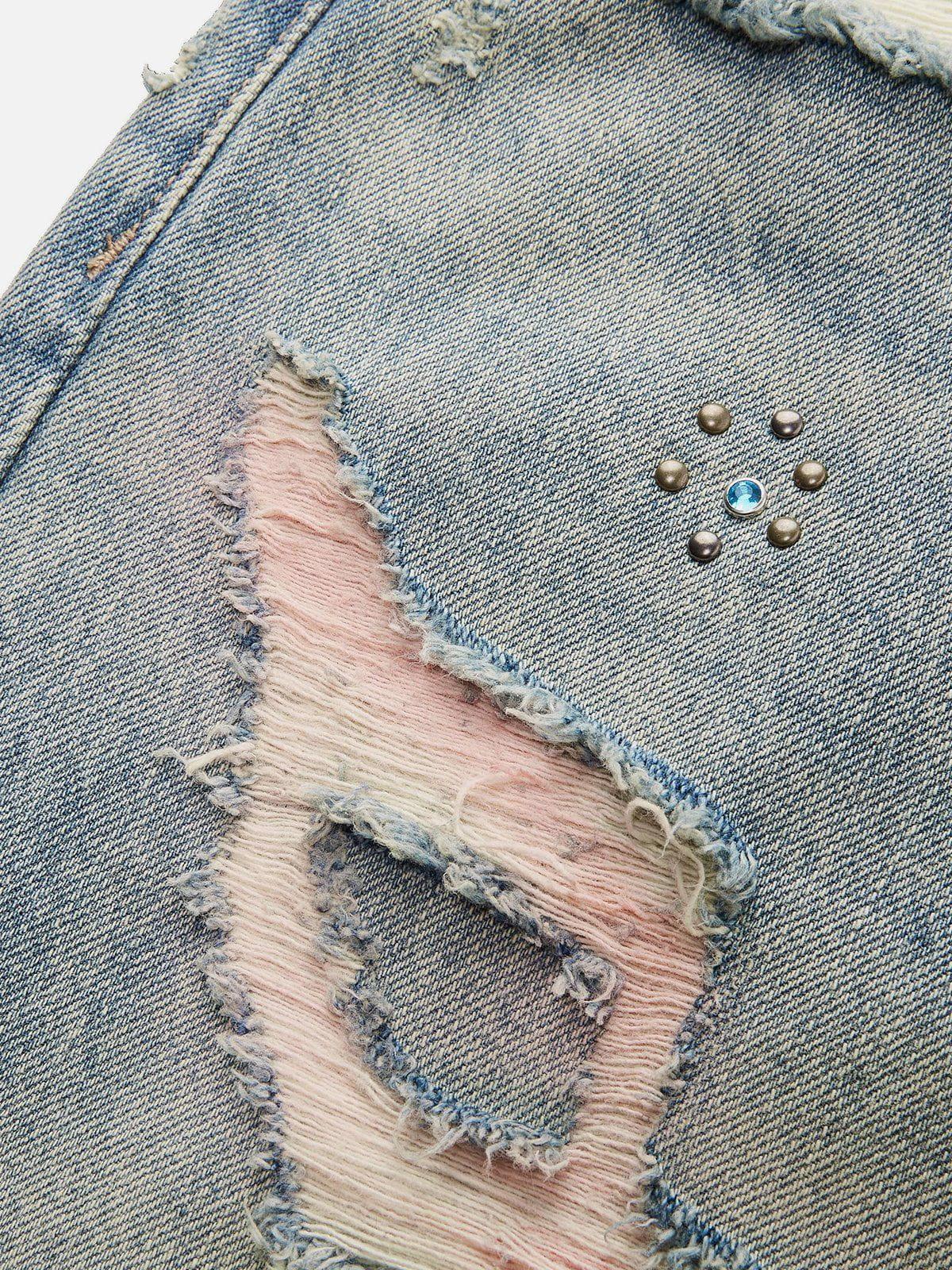 Aelfric Eden Fringe Distressed Jeans Product Image